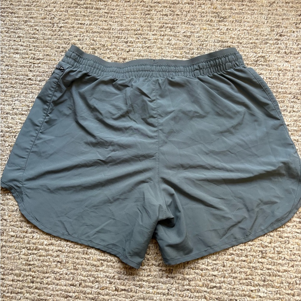 Nike Tempo Luxe Gray Athletic Running Shorts with side pocket - Picture 3 of 5